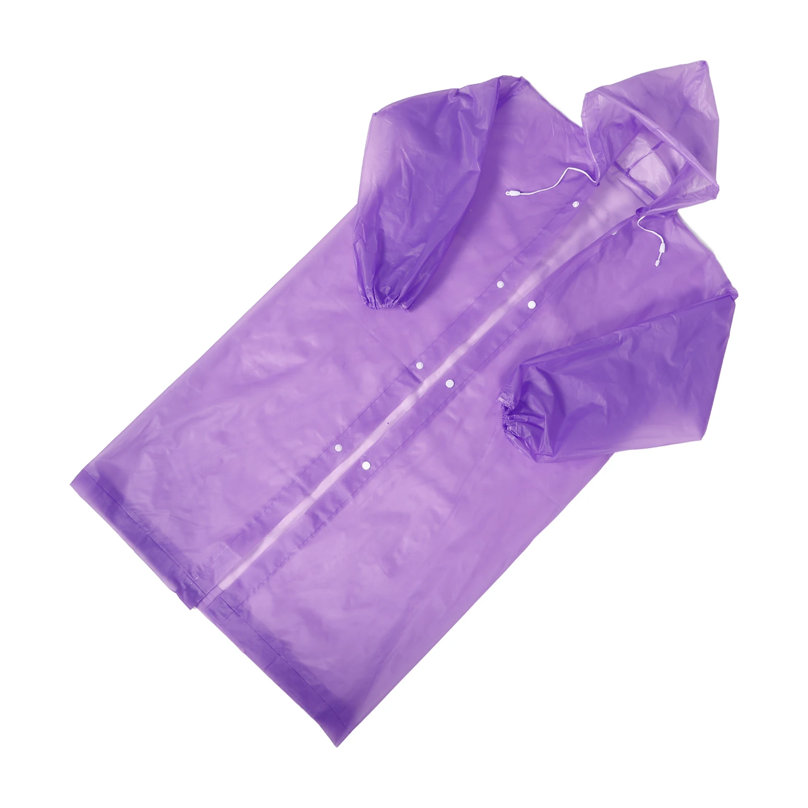 

Kids Rain Poncho Purple Waterproof Reusable Raincoat Hooded Boys Girls Spring Outdoor Lightweight Transparent Rain Gear