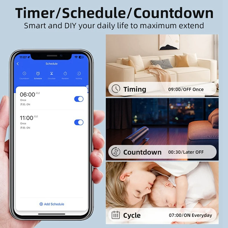 4-Way On/Off Switch Graffiti Smart Wifi Smart 4-Way On/Off Switch Mini Concealed Box Switchn01r