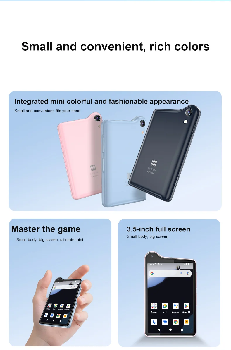 New Qin K25 Android 14 Google Paly MTG81 Touch screen 3.54 inches RAM4GB ROM 128GB Wifi Bluetooth Mini Phone