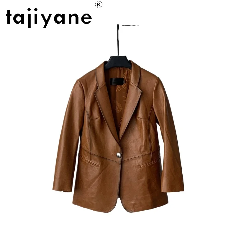 

TAJIYANE Real Sheepskin Leather Jacket Woman Short Waxed Leather Suit Coat High Quality Autum Jackets Women Clothing 2026 casaco