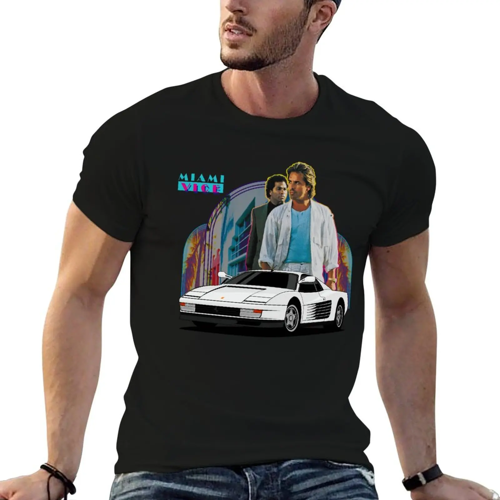 

Miami Vice - Testarossa T-Shirt t shirts for man pack cotton man t shirt summer T-Shirt