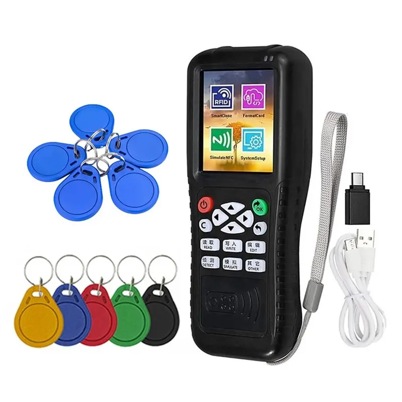 lecteur-graveur-de-cartes-a-puce-rfid-x100-5-porte-cles-rfid-avec-puce-u-id-duplicateur-de-cartes-a-puce-programmeur-de-cartes-a-puce-ic-copieur-de-cles-chiffrees-y41a