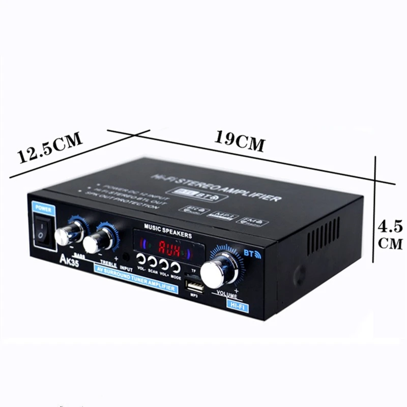 HiFi-Digital verstärker ak35 Bluetooth-Verstärker MP3-Kanal 2,0 Sound verstärker Verstärker Unterstützung 110V-240V für Heimauto max 400W * 2 – Detail 12