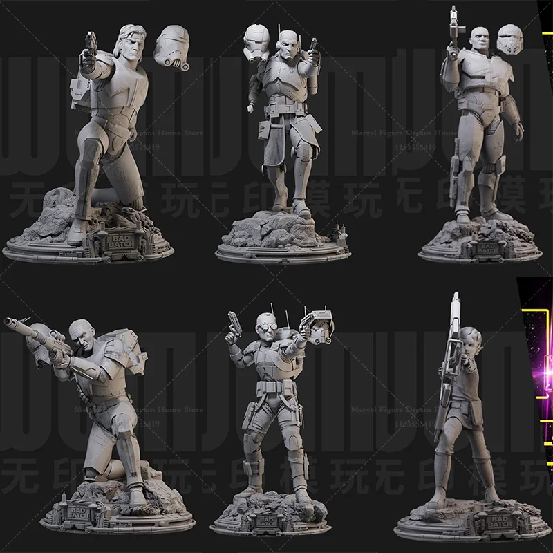 

1/24 1/18 масштаб, сила клонов, неровная группа роботов, команда специальных навыков, сделай сам, самостоятельная сборка GK, 3D смола, неиспанная кукла, белая модель