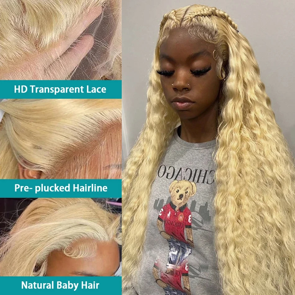 613 Lace Front Wigs Human Hair Blonde Wig Human Hair 13x4 200% Density Straight Lace Frontal Wigs Human Hair Blonde Wig