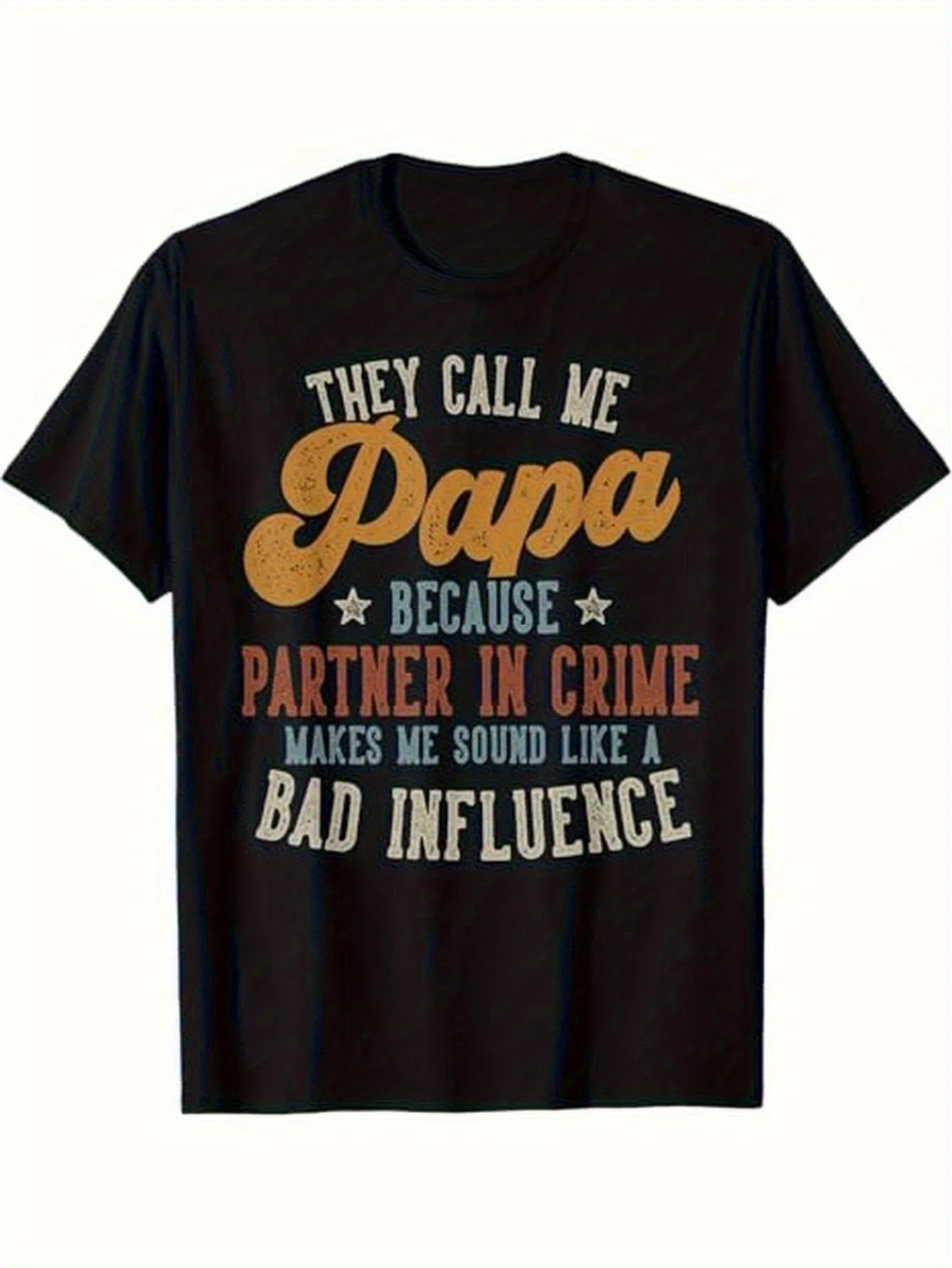 Funny They Call Me Papa Men'S T-Shirt - Casual Round Neck Short Sleeve, Comfortable And Stylish, Perfect Father'S Day Gift, Birthday Or Graduation Present for Dad, 100%, Machine Washable, Casual Men'S Wear Humorous Print 100% Shirt