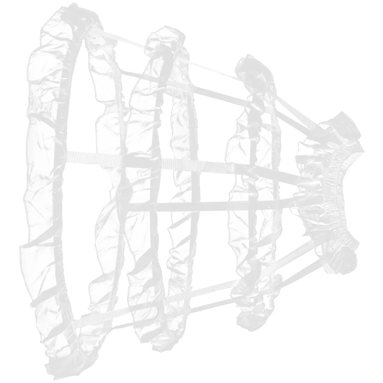 

Hollow Hoop Skirt 60CM White Ruffled Petticoat Cage Women Dress Underbust Petticoats Vintage Elegant Lace Up Skirt