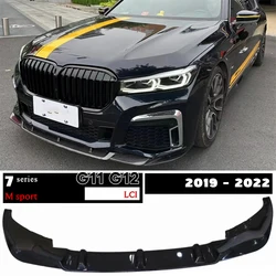 Front Bumper Lip Spoiler for BMW 7 Series G11 G12 LWB Facelifted 2019 - 2022 730i 730Li 740i 740Li 745e 745Le 750i 750Li M760Li