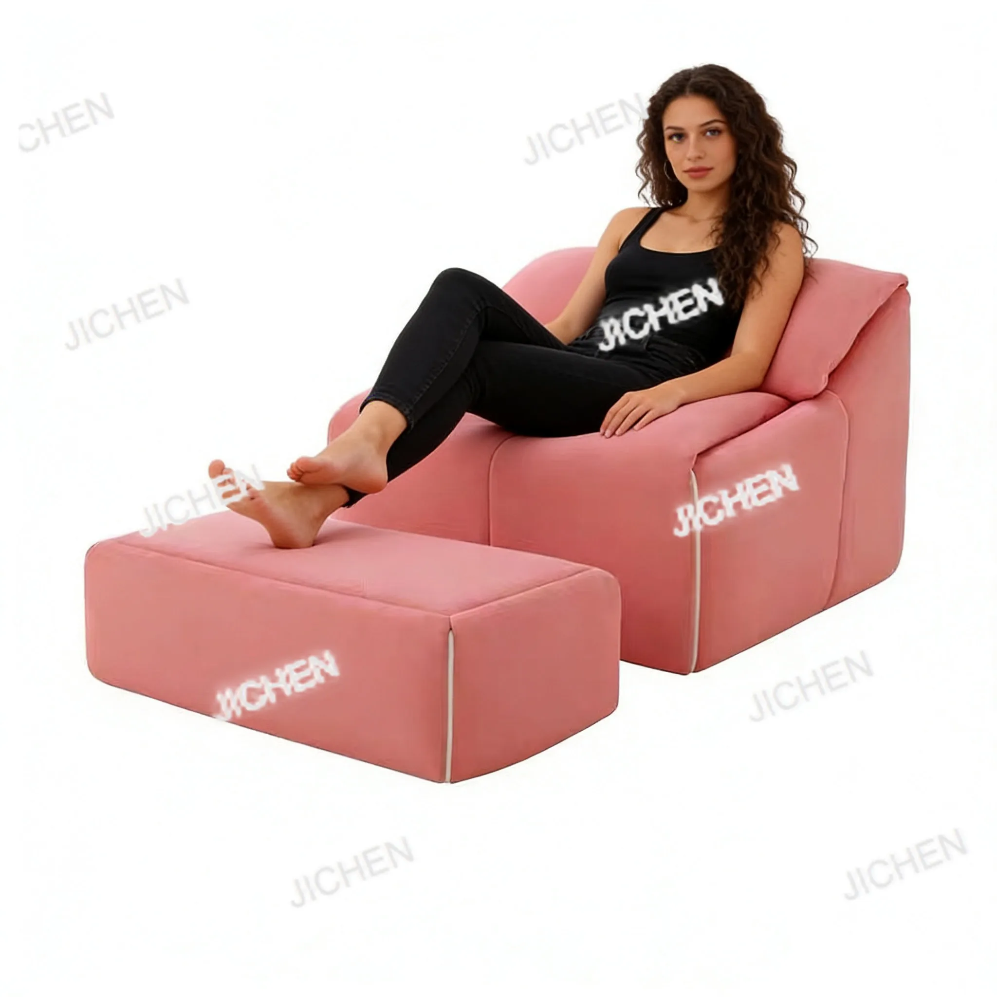 

Neu style single or double compression sofa, modular frameless sofa, apartment small sofa