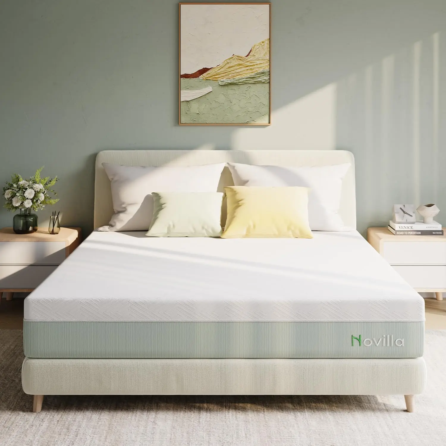 

Gel Memory Foam Mattress for Suppotive &Pressure Relieving, Medium Firm Feel Mattress in a Box,Bliss