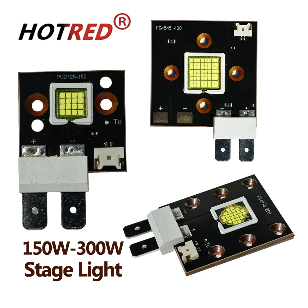 Module LED de projecteur de scène haute puissance 12V 15V 18V 22V 24V 30V 100W 150W 200W 300W Blanc froid 8000K pour lampe de scène mobile et projecteur disco