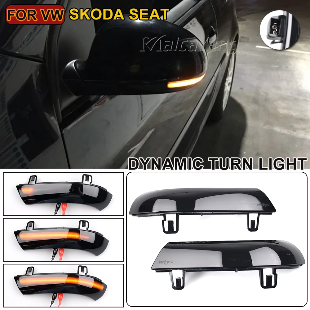 Dynamic Turn Signal LED Rearview Mirror Indicator Blinker Repeater Light For Volkswagen VW GOLF 5 Jetta MK5 Passat B5.5 B6 EOS