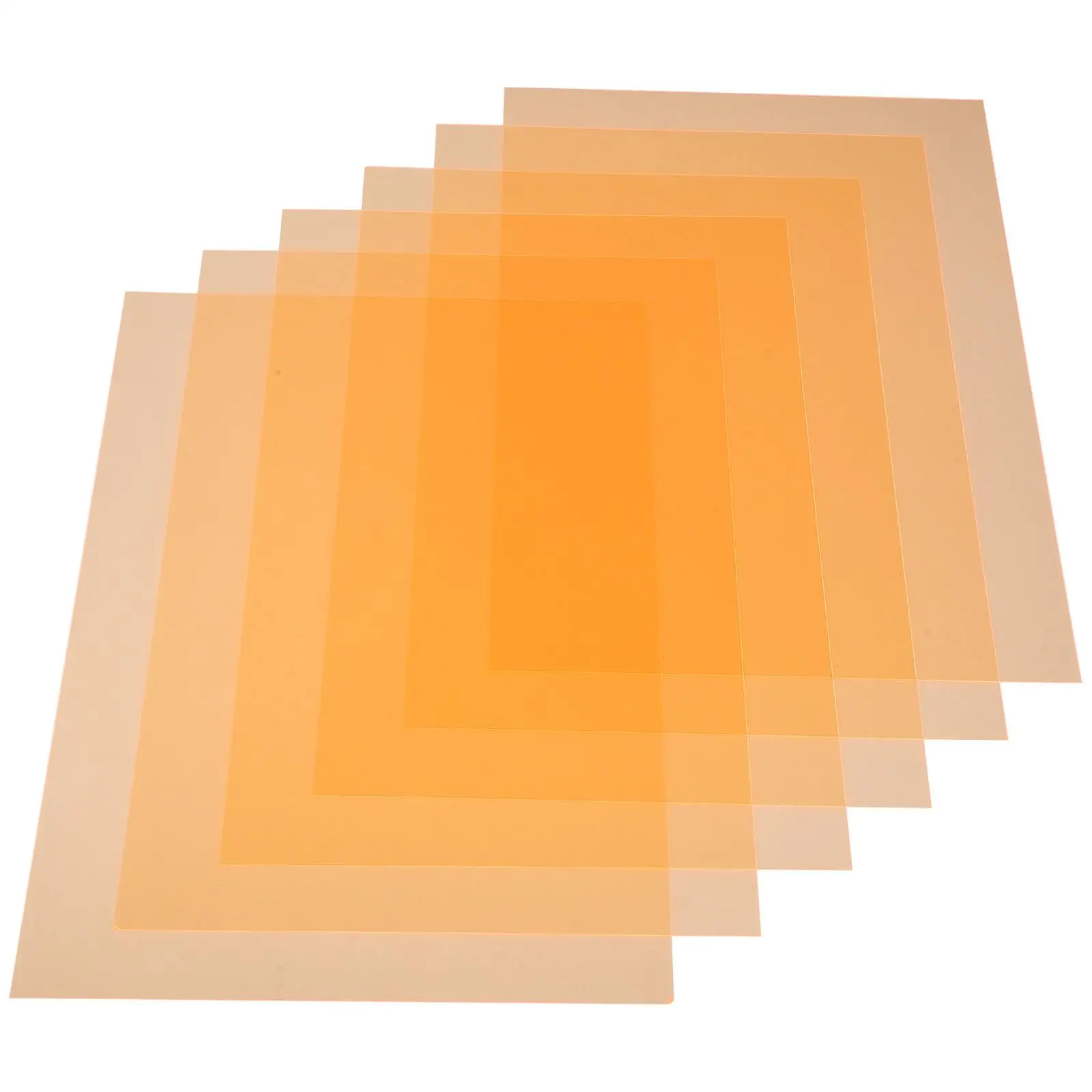 

6 Pcs PVC Film Light Filters Colored Sheets for Photography LED Color Gels Classroom Teaching Transparent Orange