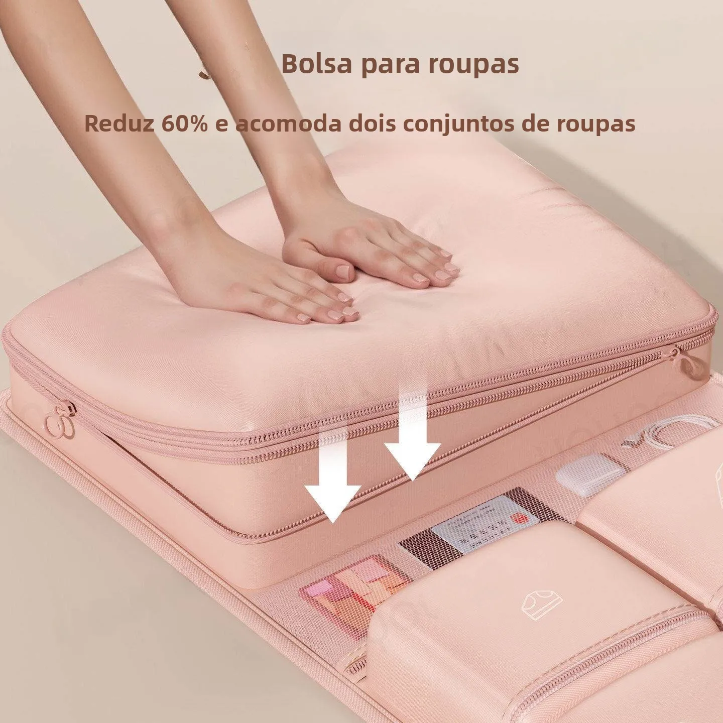 旅行用ポータブル収納バッグ-7in-荷物整理バッグ-卒業旅行-衣類オーガナイザーバッグ-下着専用バッグ付き
