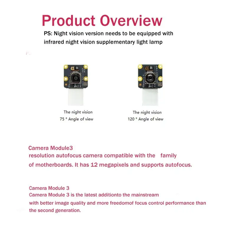 【a89z~】-for-camera-module-3-camera-120°-field-of-view-camera-12-mp-hd-camera-hdr-auto-focus-camera-module