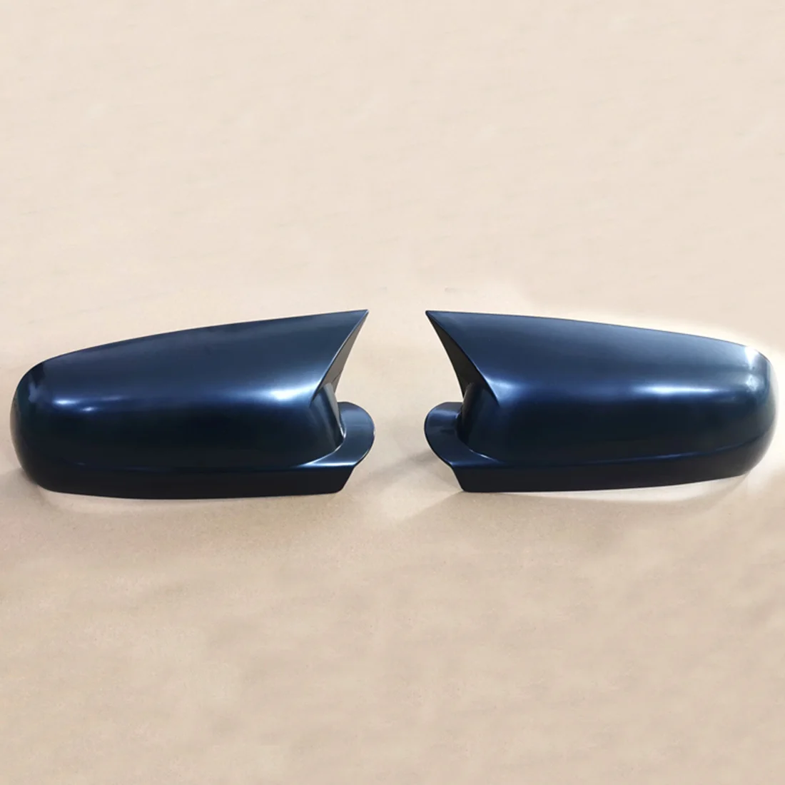 Car Glossy Black Ox Horn Rearview Side Mirror Shell Sticker Reversing Mirror Cover Caps Trim for-VW Golf Mk4 4