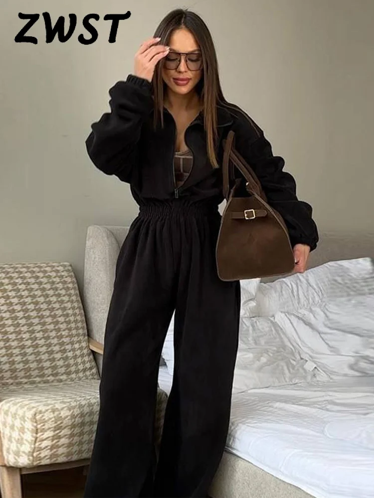 

Повседневные однотонные женские комбинезоны с воротником-стойкой и длинными рукавами, плиссированные женские комбинезоны в стиле ампир, зима-весна 2021, шикарная женская одежда