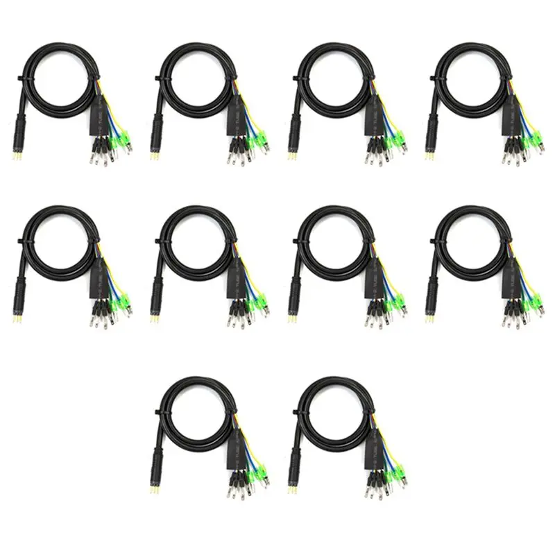 B48B-10Pcs 60Cm E-Bike 9Pin Motor Convert Extension Cable Cord Waterproof Connector For Bafang Front Rear Wheel Hub Motors