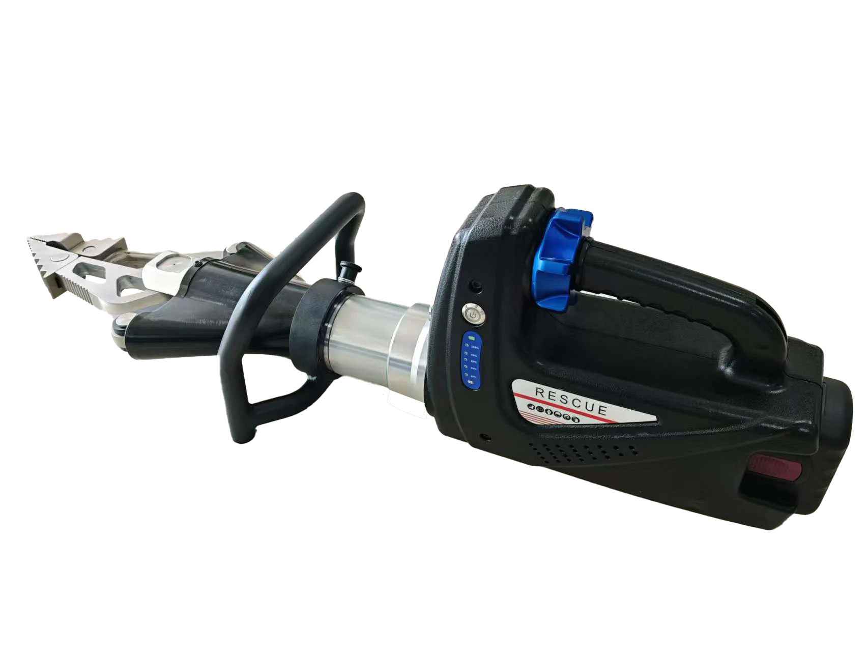 Cortador y esparcidor de batería con conector de vida de rescate de emergencia