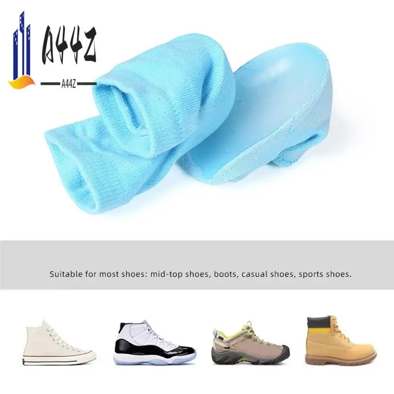 A44Z-1 Pair Invisible Height Increase Socks Gel Heel Pad Orthopedic Arch Support Heel Cushion Soles Insole Unisex