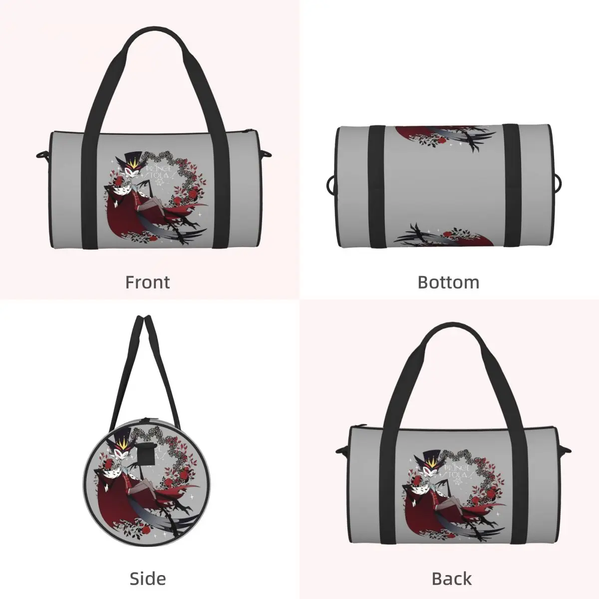 Loona Collage Helluva Boss Anime Luggage Bag Multi-Functional Duffle Tote Bag Handbags Gym Bags Fitness Bag for Boys Girls