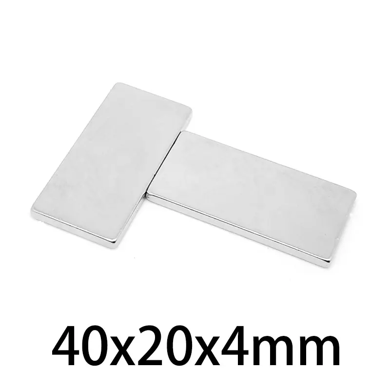 1/2/5/10/20PCS 40x20x4mm N35 Fatuskó Hatalmas magnets Neodímium Mágnes Erős áram Állandó ndfeb Mágneses Mágnes 40*20*4 mmes