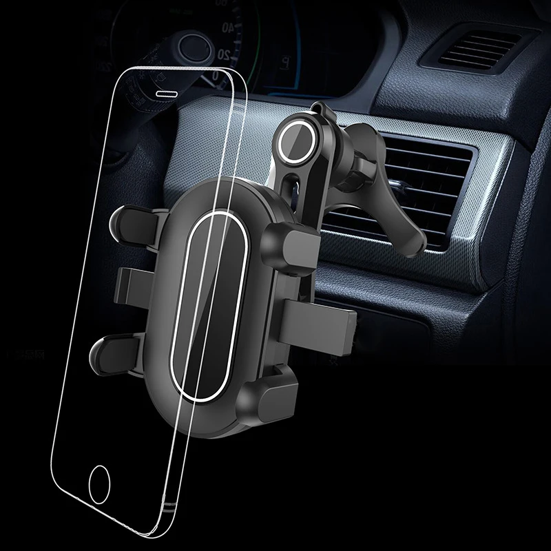 Upgrade Car Phone Holder Base 17mm Ball Head Clip Mount Air Vent Hook Outlet Clamp Support Gravity Magnetic Smartphone Bracket