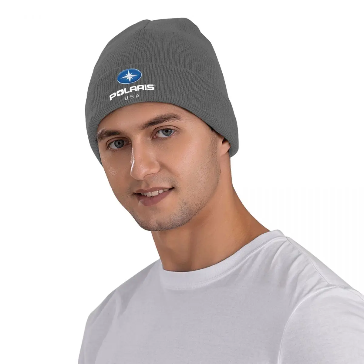 Polaris Logo Warm Knitted Cap Hip Hop Bonnet Hat Autumn Winter Outdoor Beanies Hats for Men Women Adult