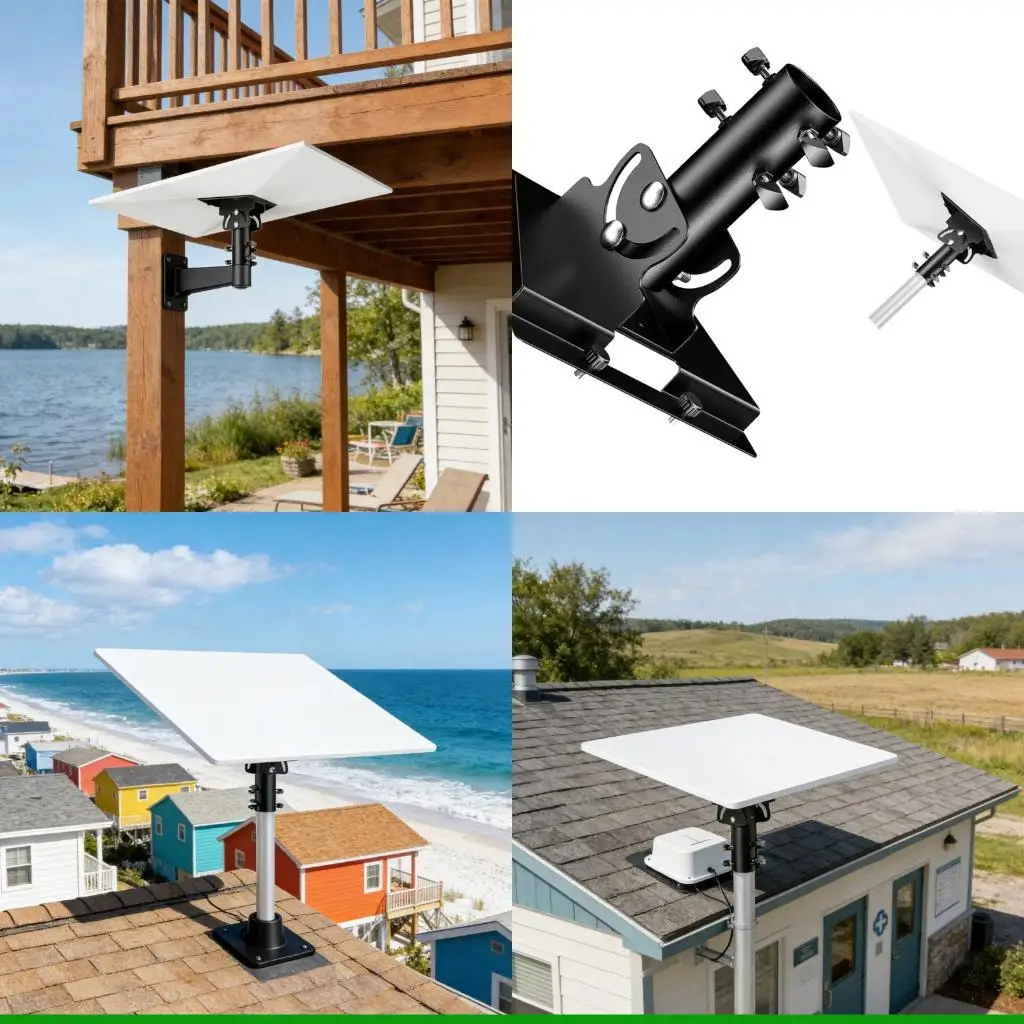 

U55C Secure Mounting Base For Satellite Dish Easy arrange No Tools required Weather Resistant Iron Build