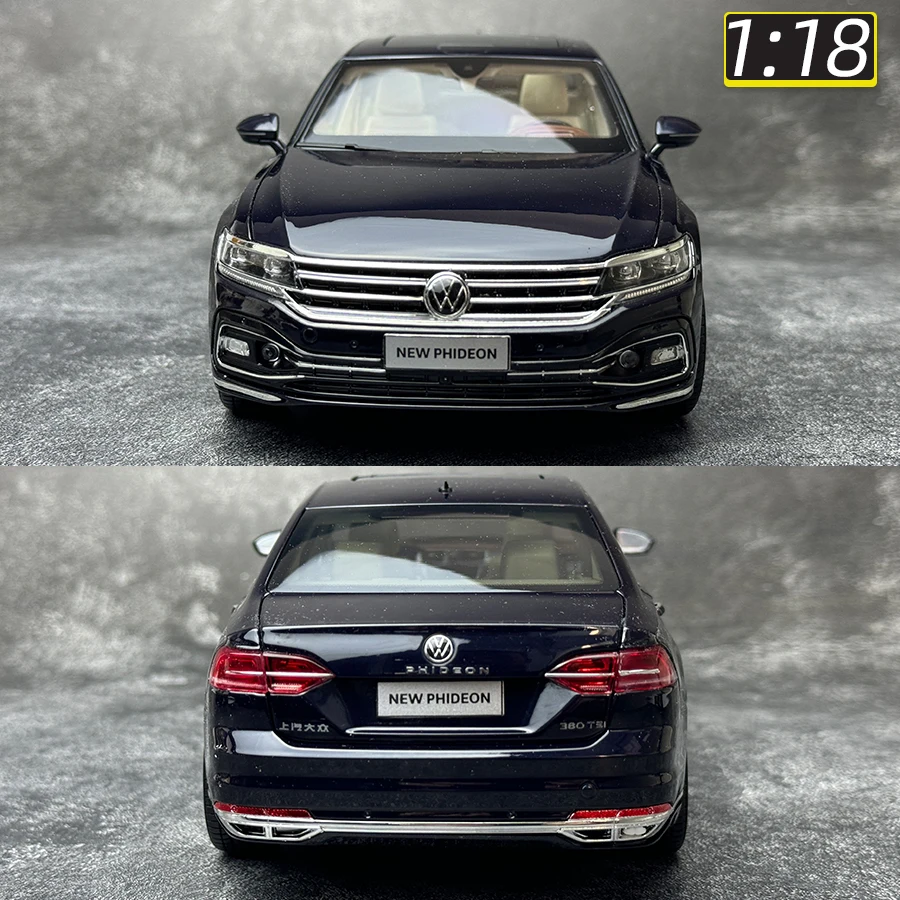 Volkswagen phideon 2020 Gold Dark blue 1:18 scale sedan alloy car model static display piece holiday gift collection