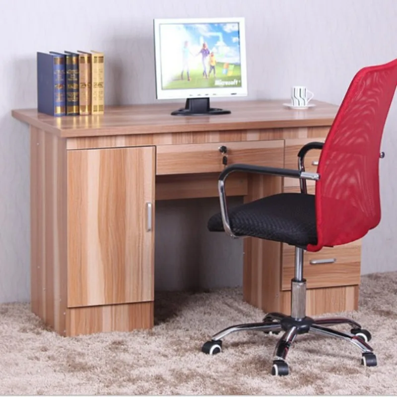 Minimalist flat office desk: a single-person office computer desk