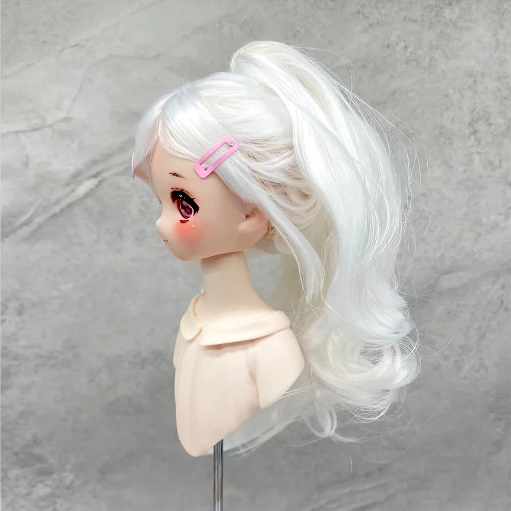 1/4 1/3 Bjd SD Puppe Perücke Weiche Seide Langes Lockiges Haar mit Pony Diy Mädchen Spielzeug Dress Up Mode Puppe Zubehör Puppe Haar Bündel