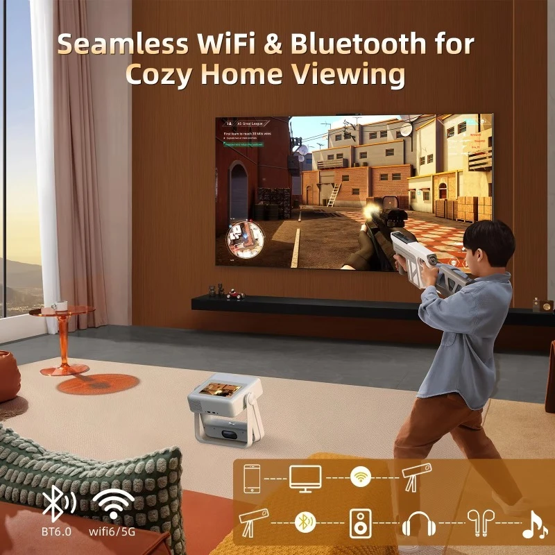 XBJ A5Pro Smart Double Touchscreen Projector 1080P HD Projector