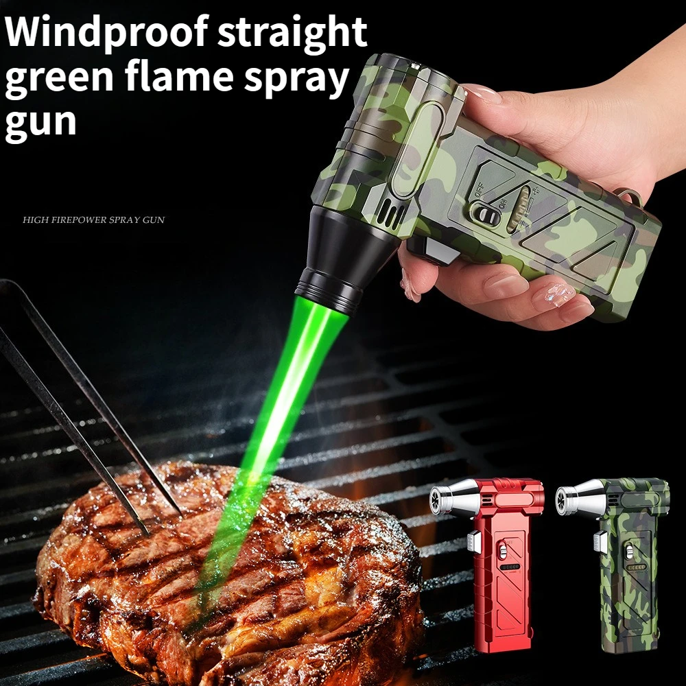 

Desktop Handheld Spray Gun Outdoor Windproof High Temperature Direct Blue Flame Multi-purpose Portable Lighter