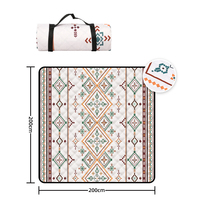 200x200CM Waterproof Picnic Blanket Large Beach Blanket Outdoor Picnic Mat Beach Mat with Carrying Handle for Travel Camping