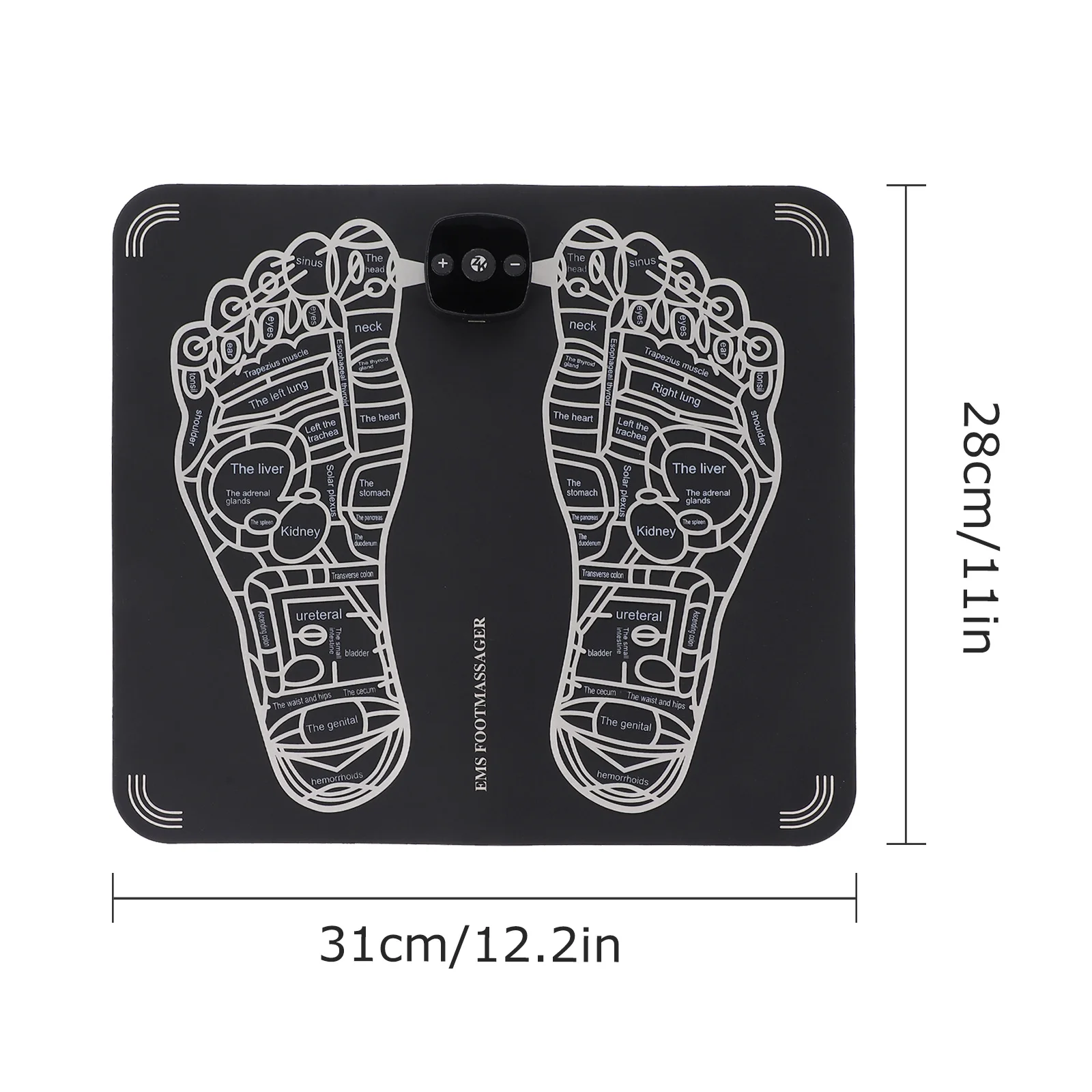 Cuscino per massaggio ai piedi Ricarica USB Massaggiatore elettrico per piedi 6 Manipolazioni di base 15 livelli di intensità Allevia il dolore muscolare