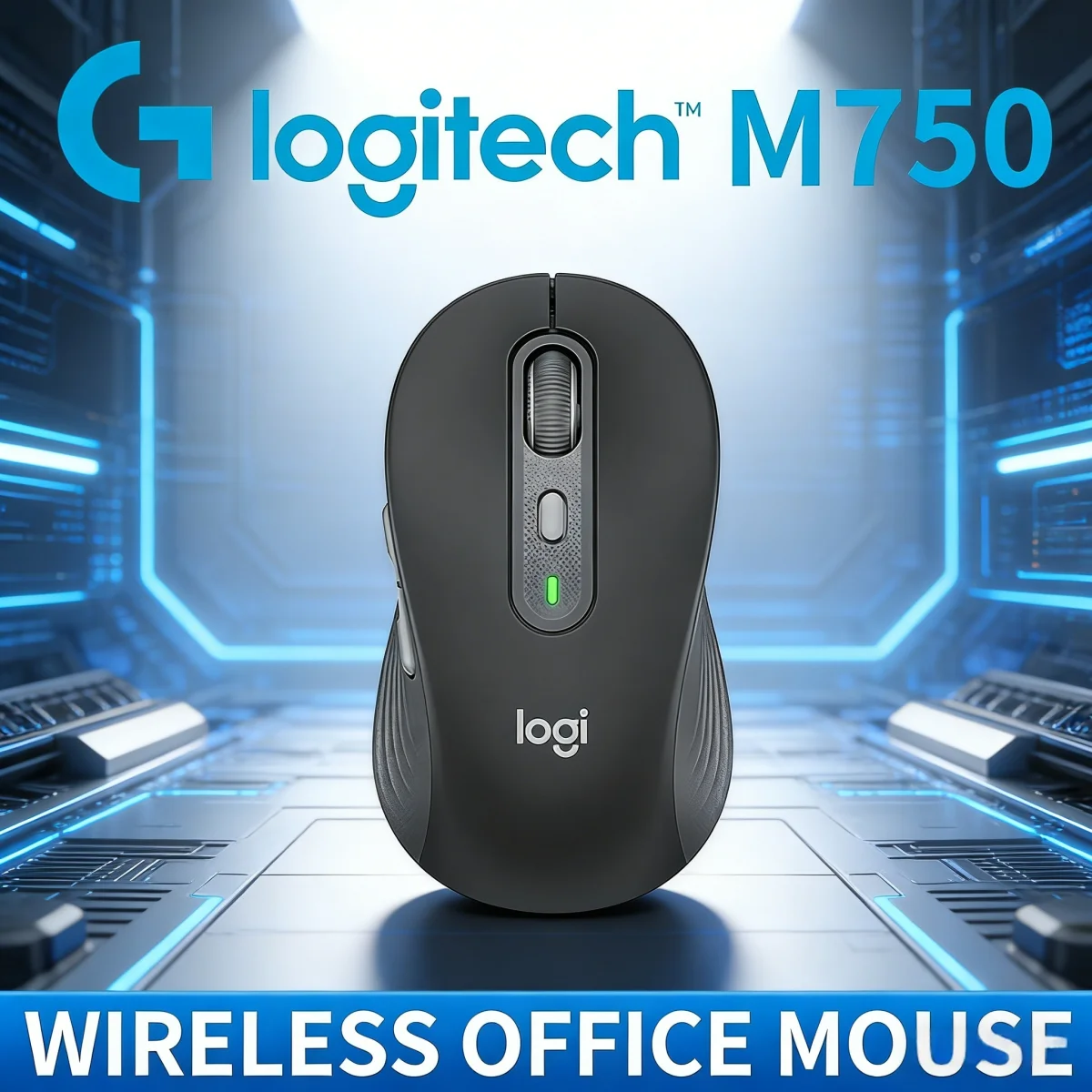 

Противоскользящая беспроводная мышь Logitech M750, скорость 18 месяцев, срок службы батареи, гладкий USB-приемник, отслеживание для Windows, Mac Office MK275