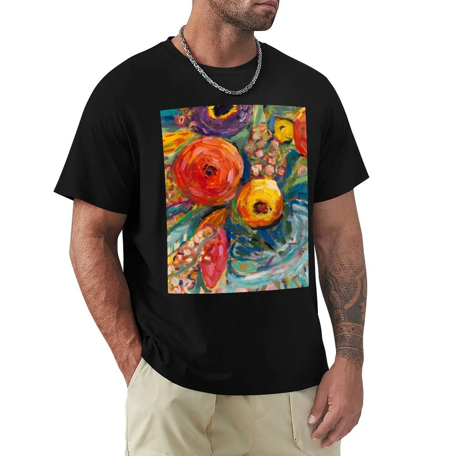 Symphony of Flowers T-Shirt High Elasticity Sports T-Shirt