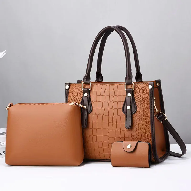 

3pcs/set Brand Designer Women Composite Bags Multifunctional High Quality PU Leather Tote Ladies Shoulder Crossbody Bags Sac