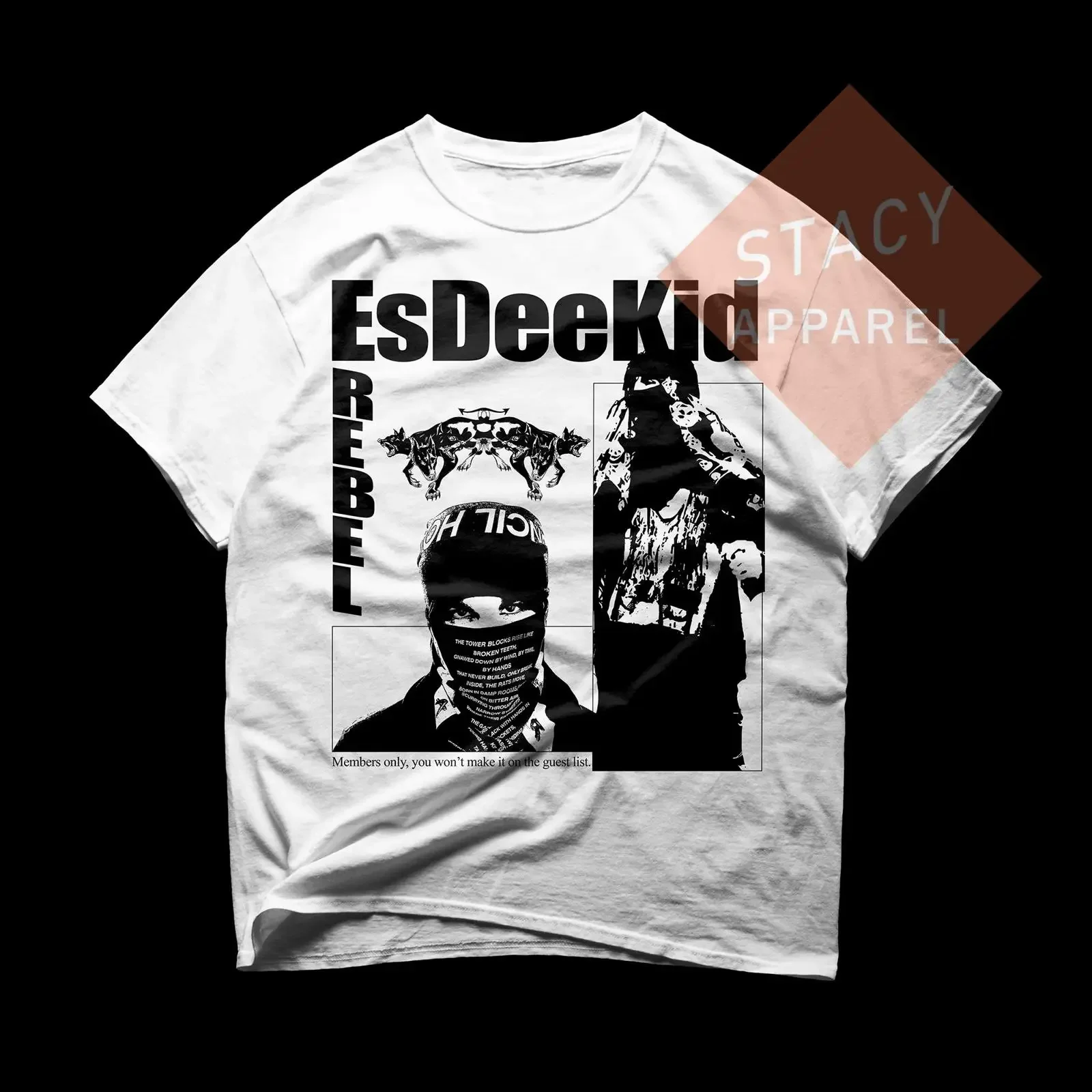 Лимитированная футболка EsDeeKid в стиле Rebel, из плотного хлопка, винтажная, с эффектом потертости, универсальная, эластичная, унисекс, дизайнерская одежда, повседневная.
