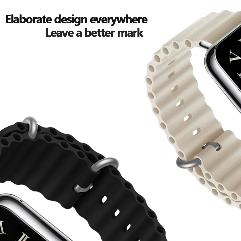 حزام سيليكون المحيط لساعة Xiaomi Redmi 4 5 سوار بديل معدني كوريا لملحقات فرقة Xiaomi Mi Band 8 Pro 9Pro