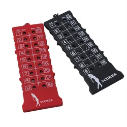 18 Hole Golf Stroke Putt Score Counter Golf Score Indicator With Key Chain, Golf Score Counter Black Red