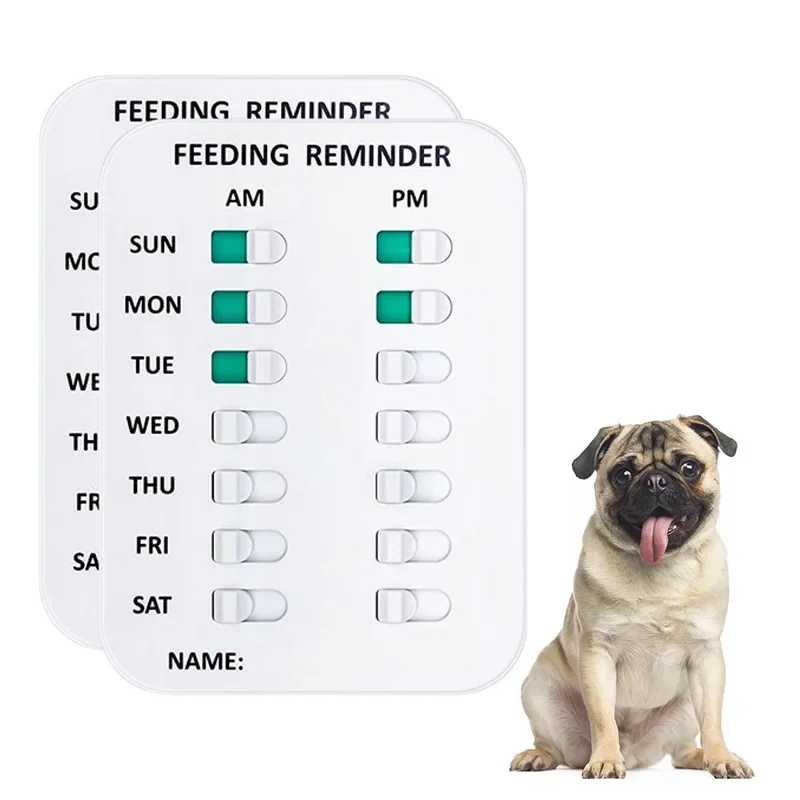 Pet Feeding Record Board Magnetic Dog Daily Feeding Reminder Sticker