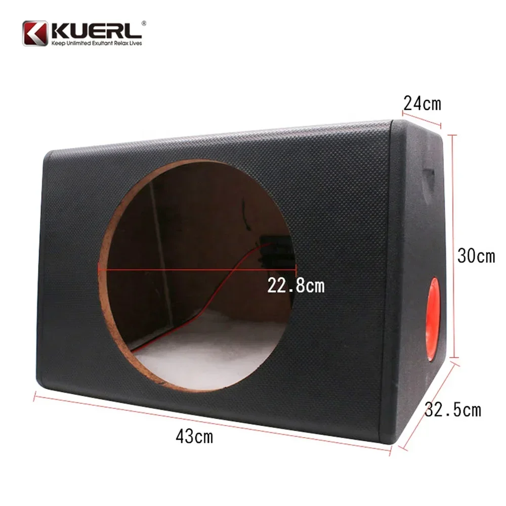 Car subwoofer empty box wooden box shell 10 inch high quality car audio subwoofer speaker empty box