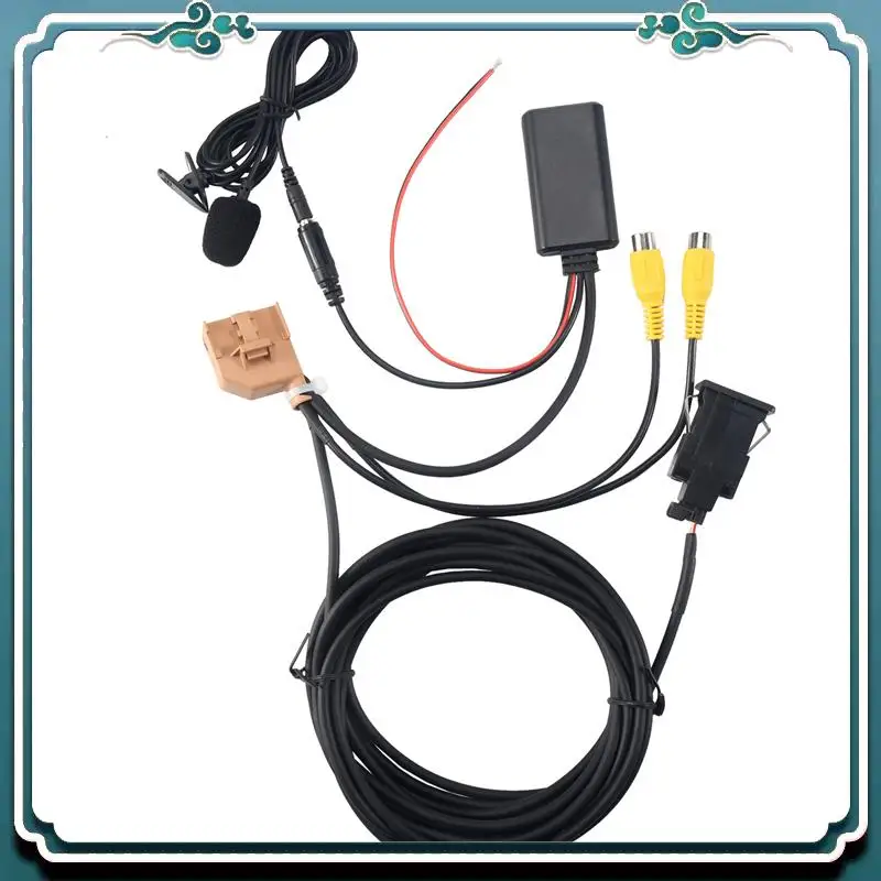 Premium 12V MMI 2G Car Bluetooth AUX Cable Adapter Music Audio Mic For Q7 A6 A8 2006-2008 J523 Only For AV1 AV2 Mode
