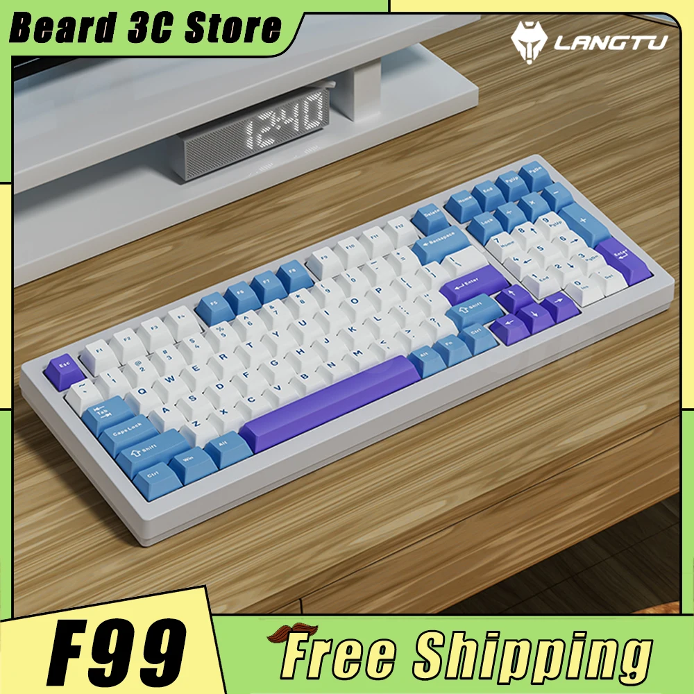 

Langtu F99 Mechanical Keyboard Three Mode Bluetooth Wireless Gaming Keyboard RGB Hotswap Custom Gasket Pc Gamer Accessories Gift