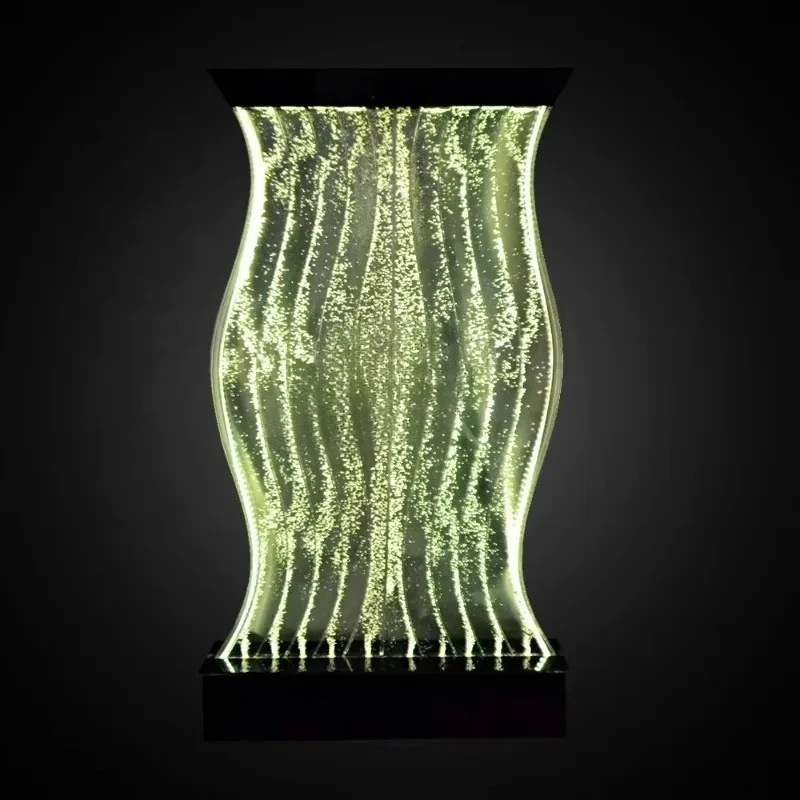 

vase shape led light water bubble wall fountain home decoration