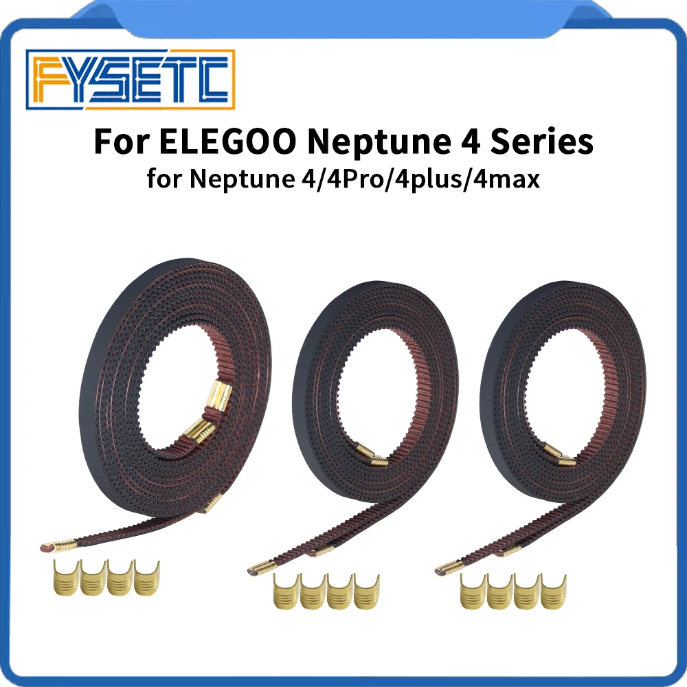 For Neptune 4/Pro/Plus/Max X+Y Axis Rubber Open Timing Belt Width 6mm Rubber Aramid Fiber Belts for ELEGOO 3D Printer