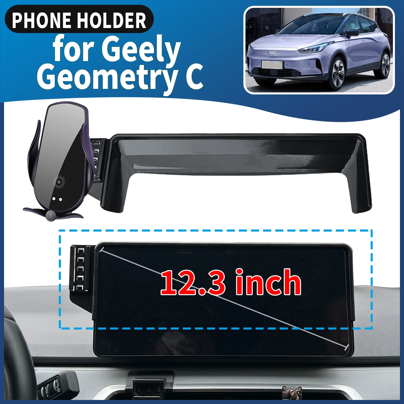 

fit for Geely Geometry C Car Phone Holder Mount Vehicle-Specific GPS Navigation Easy Installation accessoires