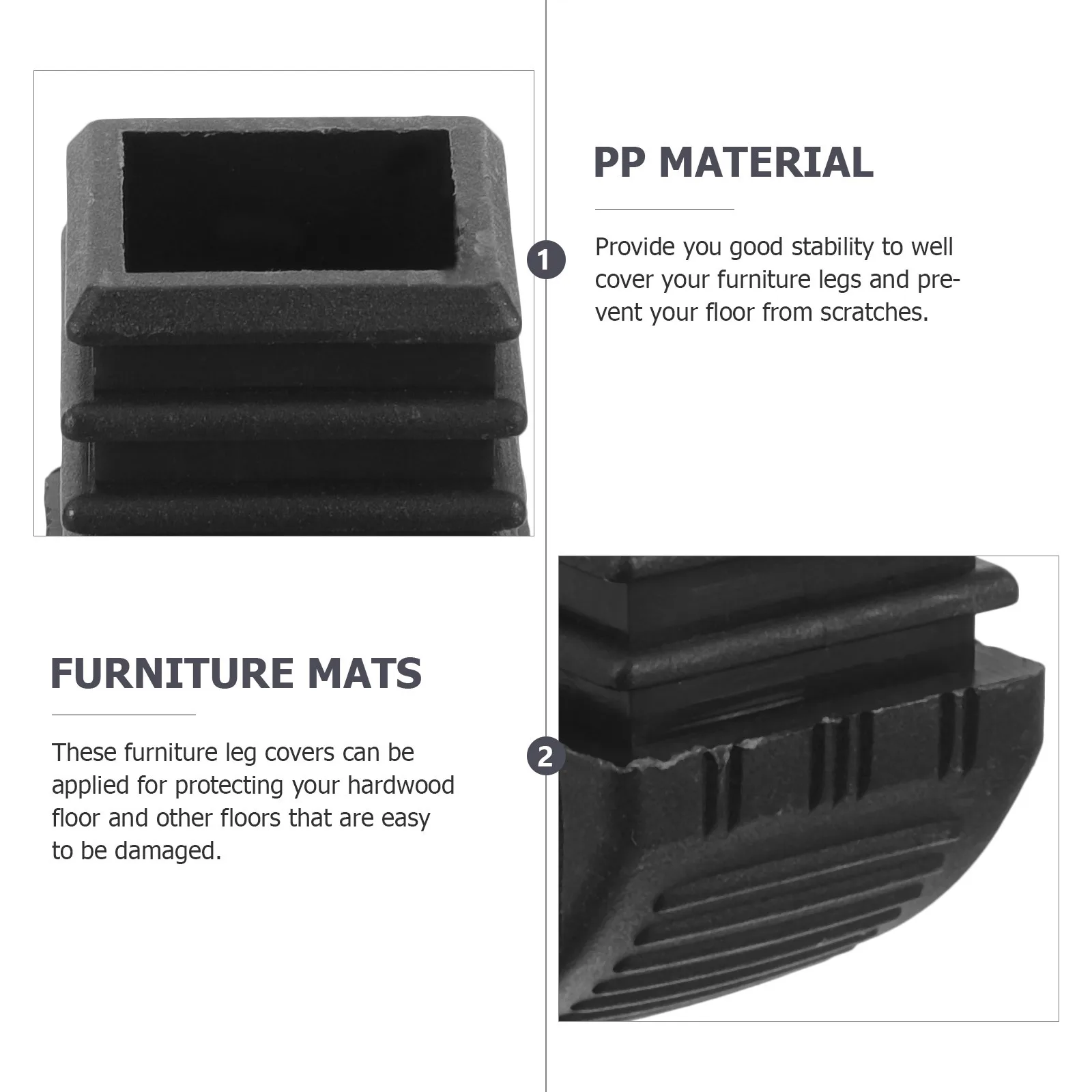 

10Pcs Chair Leg Protectors Floor Protector Pads for Tables Chairs Desks Furniture Anti-Slip Noise Reduction Home Indoor